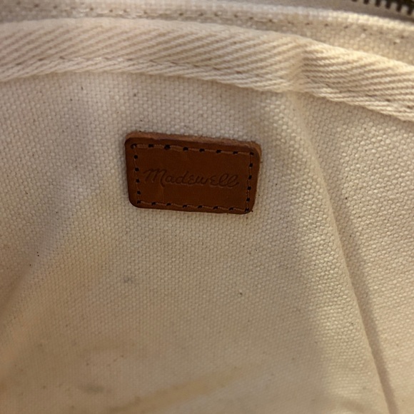 Madewell Natural Canvas & Brown Leather Drawstring Backpack - Picture 4 of 11